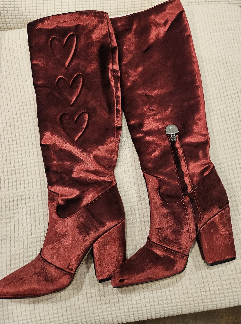 Chiara Ferragni Velvet Boots
